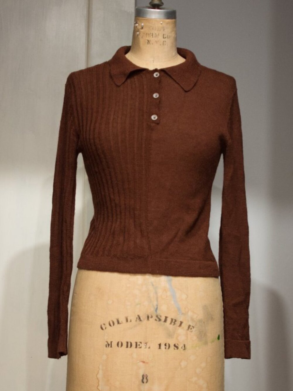 Kordal New York Alpaca and Silk Split Weave Knit Henley